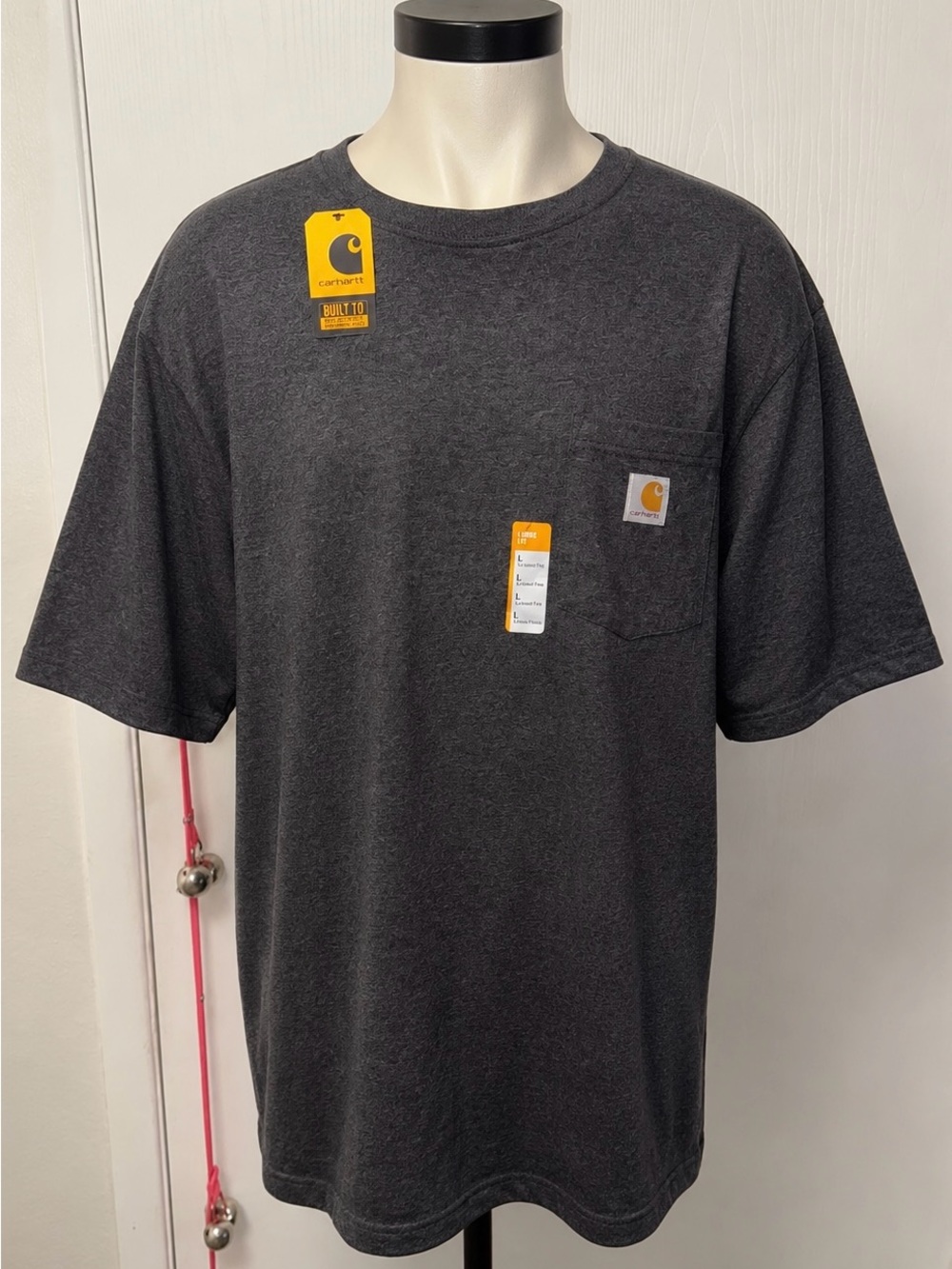 NWT Carhartt Men’s Loose Fit Pocket T-Shirt Heather Charcoal Gray Short Sleeve